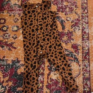 Spearmint Baby 100% Organic Leopard Print Jumpsuit 12-18 Months